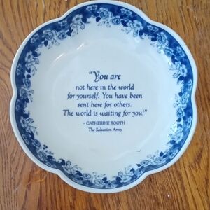 Blue and White Floral Decorative 6 Inch Trinket Dish